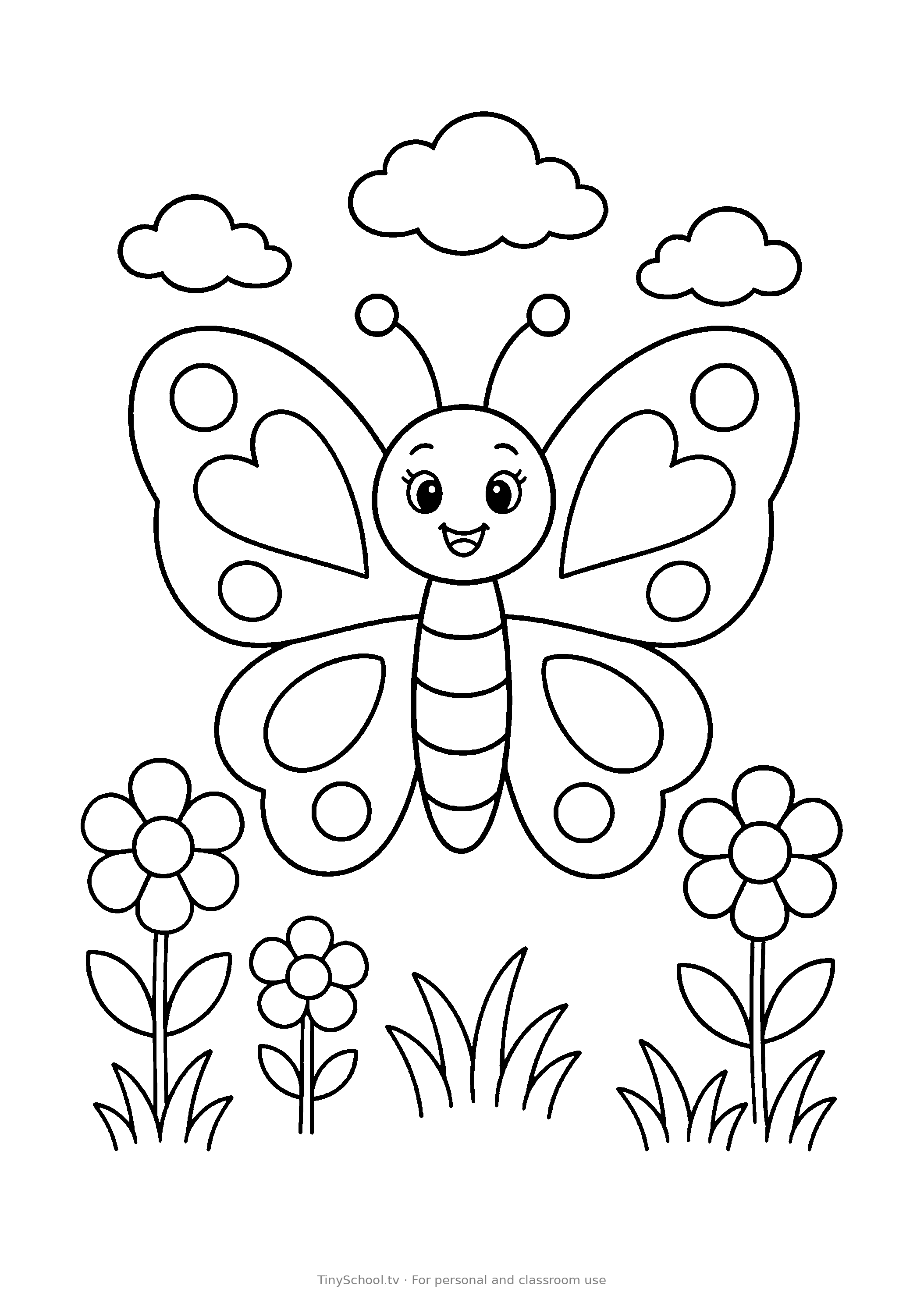 Color the beautiful butterfly