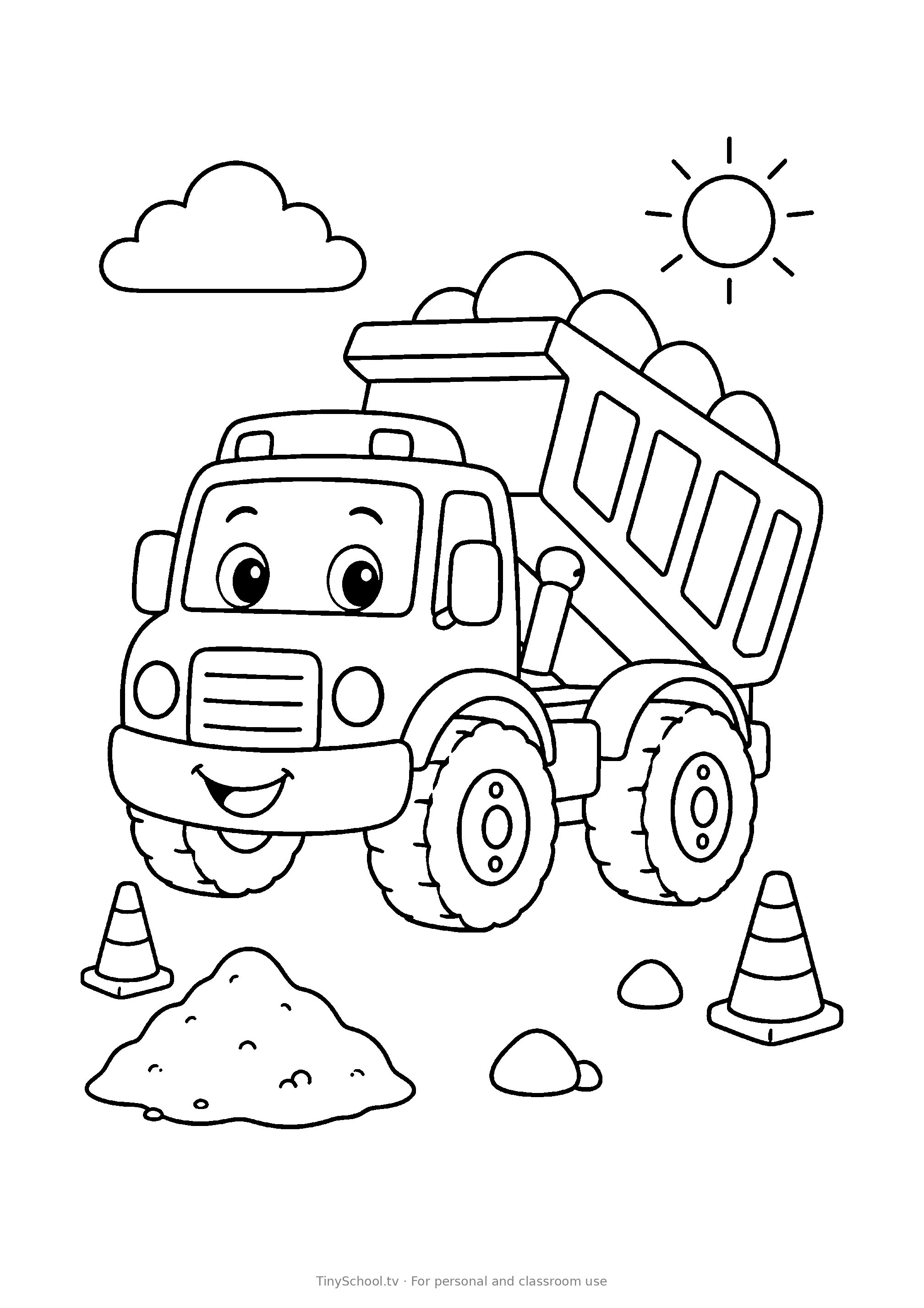 Color the dump truck