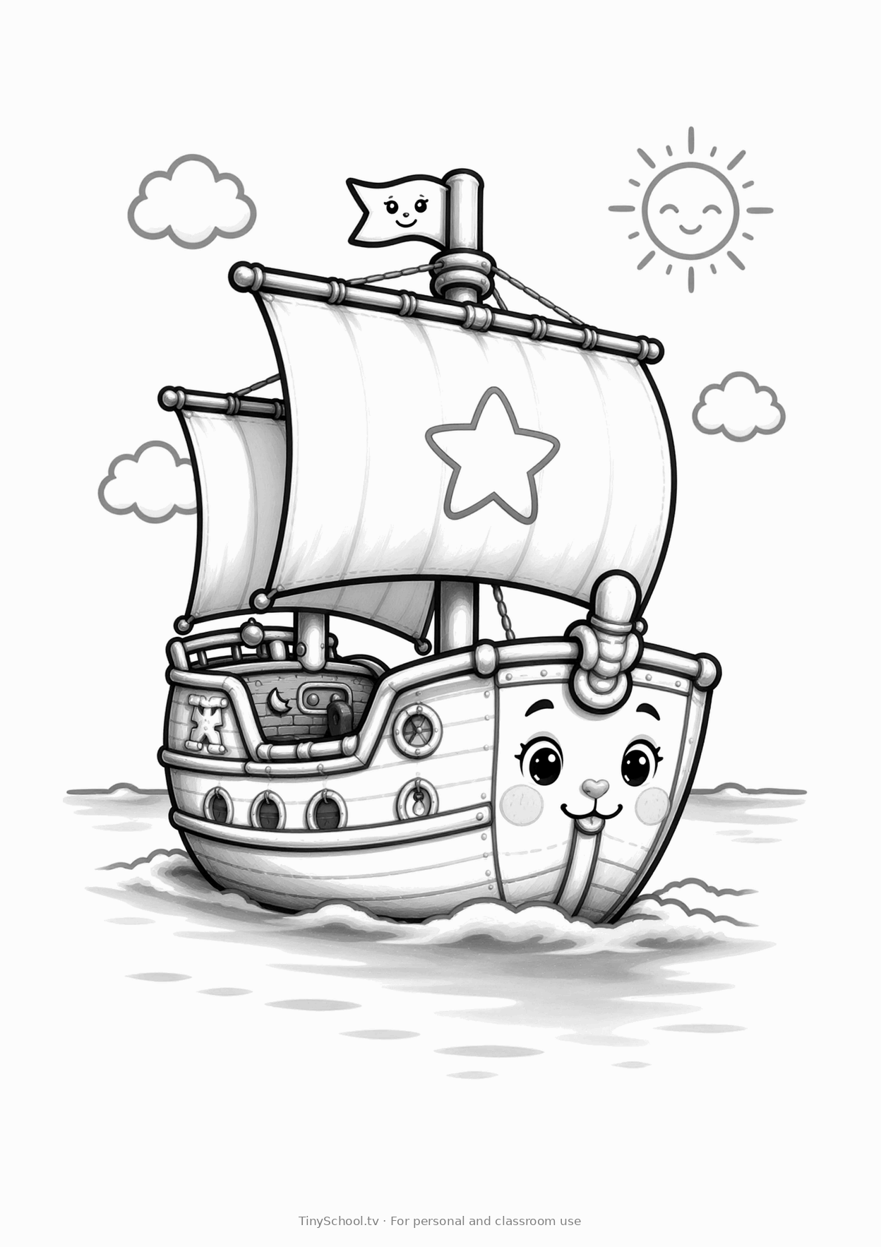 Color the ship